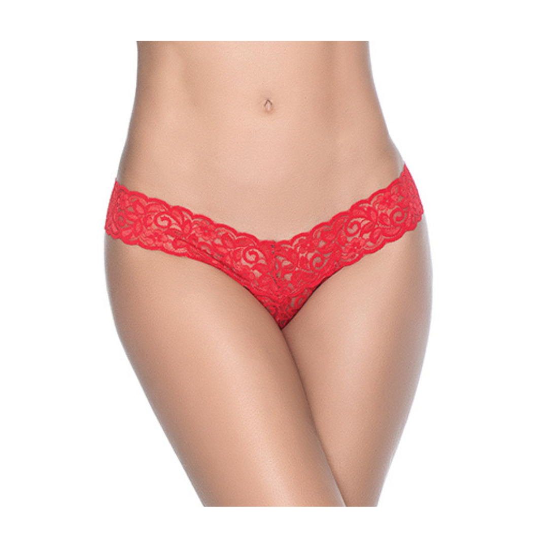 Floral Lace Thong 3 for $21