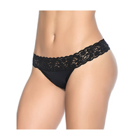 Lace Trim Cotton Thong 3 for $24